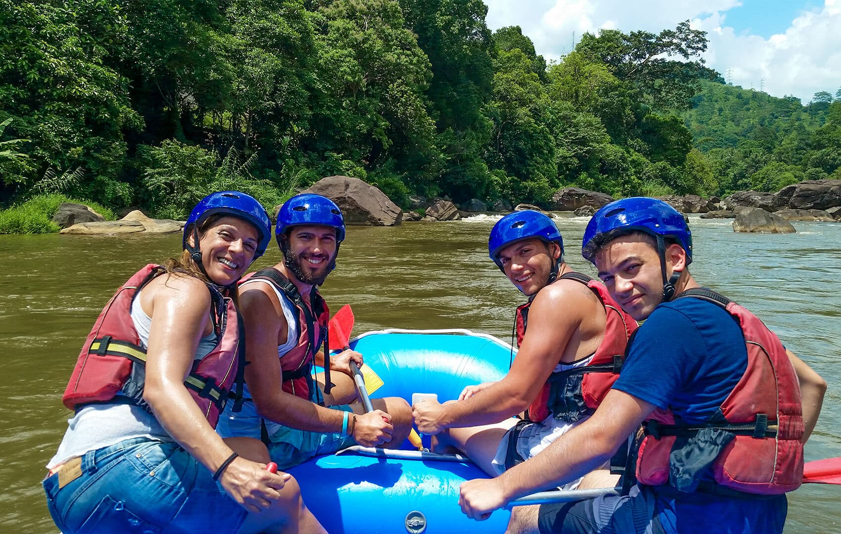 Adventure LK rafting guests in Kithulgala